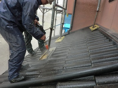 屋根　洗浄
